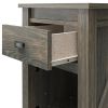Farmhouse Bedroom Nightstand in Rustic Grey Oak