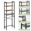 Industrial Over the Toilet Shelving Unit Metal Wood