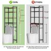 Industrial Over the Toilet Shelving Unit Metal Wood