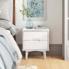 FarmHouse Solid Wood Nightstand White