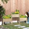 FarmHouse 3 Wooden Elevated Planter Garden Beds