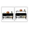 Mid-Century Lift-Top Coffee Table/Laptop Desk in Black Wood Finish