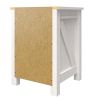 Farmhouse Bedroom Nightstand in Rustic Off-White Oak
