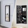 Black Wall Mounted Jewelry Organizer Full Length Mirror