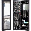 Black Wall Mounted Jewelry Organizer Full Length Mirror