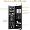 Black Wall Mounted Jewelry Organizer Full Length Mirror