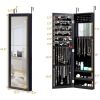 Black Wall Mounted Jewelry Organizer Full Length Mirror