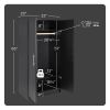 Black Bedroom Armoire Cabinet with Hanging Rail