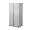 Bedroom Armoire with Hanging Rail in Light Grey Wood Finish