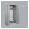 Bedroom Armoire with Hanging Rail in Light Grey Wood Finish