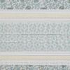 Shower Curtain with Teal Blue Grey Cream White Paisley Pattern