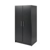 Bedroom Armoire with Hanging Rail in Black Wood Finish