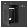 Bedroom Armoire with Hanging Rail in Black Wood Finish