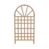 77-inch Light Brown Vinyl Lattice Garden Trellis with Arched Top
