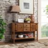 Farmhouse Cabinet with Storage Drawers in Brown