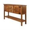 Farmhouse Cabinet with Storage Drawers in Brown