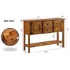 Farmhouse Cabinet with Storage Drawers in Brown