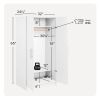 Bedroom Armoire with Hanging Rail in White Wood Finish