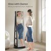 Black Wood Jewelry Armoire Freestanding Rotating Mirror