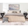 Retro Black X-Shape Nightstand