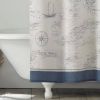 Florida Keys Ship Map Pattern Shower Curtain