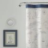 Florida Keys Ship Map Pattern Shower Curtain