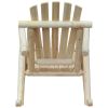 FarmHouse Classical Fir Wood Rocking Adirondack Chair Natural