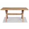 Modern Farmhouse Solid Wood Dining Table in Distressed Driftwood Finish