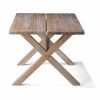 Modern Farmhouse Solid Wood Dining Table in Distressed Driftwood Finish