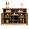 Rustic Brown Detachable 9 Bottle Wine Rack Kitchen Storage Cabinet
