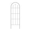 80-inch Tall Garden Trellis in Black Powder Coated Steel