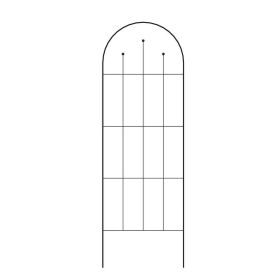80-inch Tall Garden Trellis in Black Powder Coated Steel