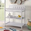 Modern White Baby's First Changing Table with Wheels