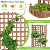 Raised Garden Bed Planter Box with Trellis on Wheels