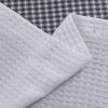 Grey White Striped Luxurious Textured Shower Curtain