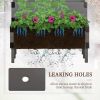 2 Tier Self Draining Grey Garden Bed Planter Box with Trellis