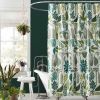 Shower Curtain with Garden Leaves Herb Floral Pattern