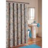Paisley Shower Curtain in Vibrant Teal Red Yellow White