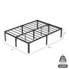 Queen 18-inch Metal Bed Frame with Under-bed Storage Space