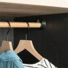 Bedroom Armoire with Bottom Storage Drawer in Black Oak Finish