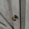 Farmhouse Style Barn Door Nightstand in Rustic Oak