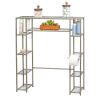 Over the Toilet Bathroom Shelving Unit Shelf in Silver Metal Finish