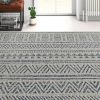 6.5 ft. x 9 ft. Blue Grey Chevron Coastal Area Rug