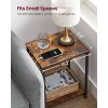 Nightstand End Tables Charging Station with 2 USB ports