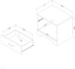 Modern Nightstand in White