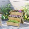 3-Tier Wood Elevated Planter Garden Bed