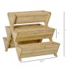 3-Tier Wood Elevated Planter Garden Bed