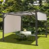 10 x 10 Ft Metal Frame Pergola Gazebo with Beige Canopy