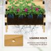 2 Tier Self Draining Natural Garden Bed Planter Box with Trellis