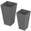 Modern Patio Flower Pot Planter Box in Gray